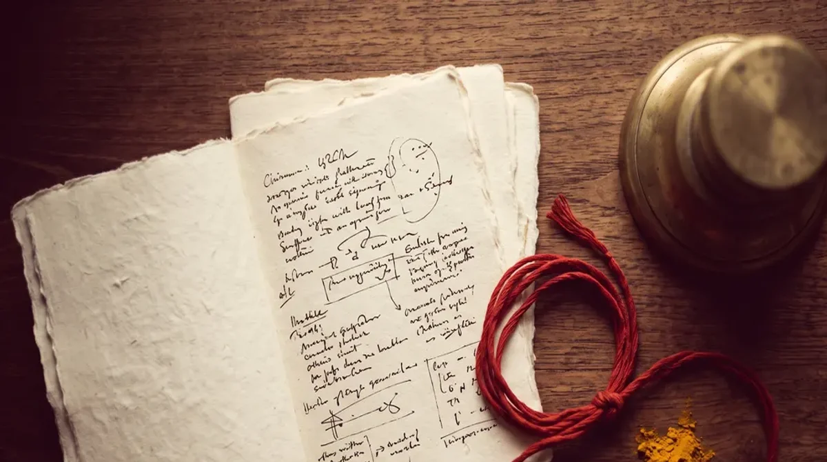 Scholarly still life for janma jatak notes